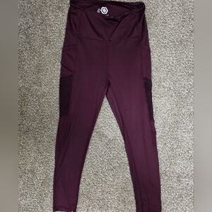 Women's Burgundy Leggings